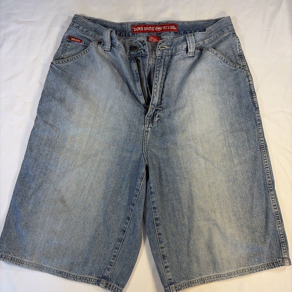 Vintage Y2K Ecko Unltd Foundry Jean Shorts Men’s 34 X 12” Inseam